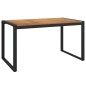 vidaXL Mesa de jardín con patas en U madera maciza acacia 148x80x75 cm