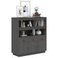 vidaXL Aparador alto madera maciza de pino gris 100x40x108,5 cm vidaXL Aparador alto madera maciza de pino gris 100x40x108,5 cm