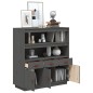 vidaXL Aparador alto madera maciza de pino gris 100x40x108,5 cm vidaXL Aparador alto madera maciza de pino gris 100x40x108,5 cm