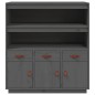 vidaXL Aparador alto madera maciza de pino gris 100x40x108,5 cm vidaXL Aparador alto madera maciza de pino gris 100x40x108,5 cm