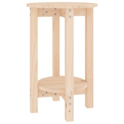 vidaXL Mesa de centro de madera maciza de pino Ø40x60 cm