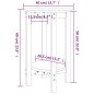 vidaXL Mesa de centro de madera maciza de pino Ø40x60 cm