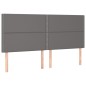 vidaXL Cabeceros 4 unidades de cuero sintético gris 100x5x78/88 cm vidaXL Cabeceros 4 unidades de cuero sintético gris 100x5x78/88 cm
