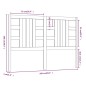 vidaXL Cabecero de cama madera maciza de pino 166x4x100 cm