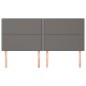 vidaXL Cabeceros 4 unidades de cuero sintético gris 100x5x78/88 cm vidaXL Cabeceros 4 unidades de cuero sintético gris 100x5x78/88 cm