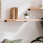 vidaXL Estante de pared madera maciza roble sin tratar 60x60x(2-4) cm vidaXL Estante de pared madera maciza roble sin tratar 60x60x(2-4) cm