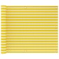 vidaXL Toldo para balcón HDPE amarillo y blanco 75x300 cm vidaXL Toldo para balcón HDPE amarillo y blanco 75x300 cm