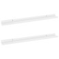vidaXL Estantes de pared 2 unidades blanco brillo 80x9x3 cm