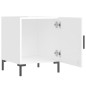 vidaXL Mesitas noche 2 uds madera ingeniería blanco brillo 40x40x50 cm