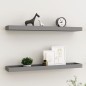 vidaXL Estantes de pared Loggia 2 uds gris MDF 80x15x4 cm vidaXL Estantes de pared Loggia 2 uds gris MDF 80x15x4 cm