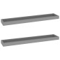 vidaXL Estantes de pared Loggia 2 uds gris MDF 80x15x4 cm vidaXL Estantes de pared Loggia 2 uds gris MDF 80x15x4 cm