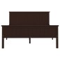 vidaXL Estructura de cama madera maciza pino marrón oscuro 140x200 cm vidaXL Estructura de cama madera maciza pino marrón oscuro 140x200 cm