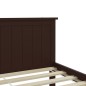 vidaXL Estructura de cama madera maciza pino marrón oscuro 140x200 cm vidaXL Estructura de cama madera maciza pino marrón oscuro 140x200 cm