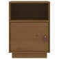 vidaXL Mesitas de noche 2 uds madera de pino marrón miel 40x34x55 cm vidaXL Mesitas de noche 2 uds madera de pino marrón miel 40x34x55 cm