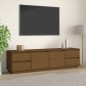 vidaXL Mueble de TV madera maciza de pino marrón miel 176x37x47,5 cm