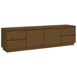 vidaXL Mueble de TV madera maciza de pino marrón miel 176x37x47,5 cm