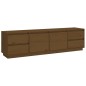 vidaXL Mueble de TV madera maciza de pino marrón miel 176x37x47,5 cm