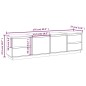 vidaXL Mueble de TV madera maciza de pino marrón miel 176x37x47,5 cm