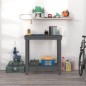 vidaXL Banco de trabajo de madera maciza de pino gris 80x50x80 cm vidaXL Banco de trabajo de madera maciza de pino gris 80x50x80 cm