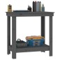 vidaXL Banco de trabajo de madera maciza de pino gris 80x50x80 cm vidaXL Banco de trabajo de madera maciza de pino gris 80x50x80 cm