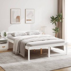 vidaXL Cama para personas mayores madera maciza de pino 150x200 cm