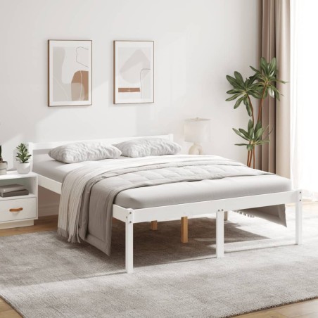 vidaXL Cama para personas mayores madera maciza de pino 150x200 cm