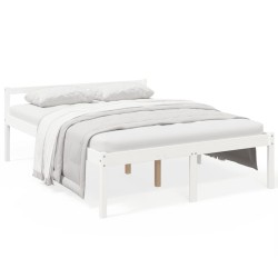 vidaXL Cama para personas mayores madera maciza de pino 150x200 cm