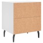 vidaXL Mesita de noche madera de ingeniería blanco 40x35x47,5 cm vidaXL Mesita de noche madera de ingeniería blanco 40x35x47,5 cm