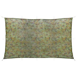 vidaXL Red de camuflaje con bolsa de almacenamiento verde 2x5 m