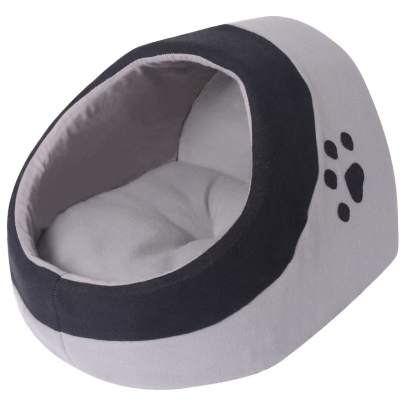vidaXL Cama cubo para gatos tamaño M gris y negra vidaXL Cama cubo para gatos tamaño M gris y negra