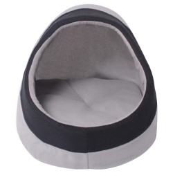 vidaXL Cama cubo para gatos tamaño M gris y negra
