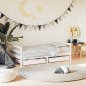 vidaXL Estructura cama infantil y cajones madera pino blanco 80x160 cm 