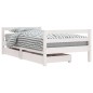 vidaXL Estructura cama infantil y cajones madera pino blanco 80x160 cm 
