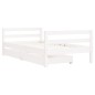 vidaXL Estructura cama infantil y cajones madera pino blanco 80x160 cm 