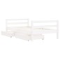 vidaXL Estructura cama infantil y cajones madera pino blanco 80x160 cm 