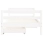 vidaXL Estructura cama infantil y cajones madera pino blanco 80x160 cm 