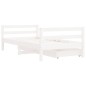 vidaXL Estructura cama infantil y cajones madera pino blanco 80x160 cm 