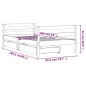 vidaXL Estructura cama infantil y cajones madera pino blanco 80x160 cm 