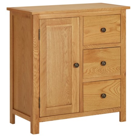 vidaXL Aparador de madera maciza de roble 70x35x75 cm