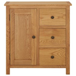 vidaXL Aparador de madera maciza de roble 70x35x75 cm