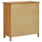 vidaXL Aparador de madera maciza de roble 70x35x75 cm