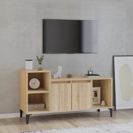 vidaXL Mueble para TV madera contrachapada roble Sonoma 100x35x55 cm