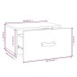 vidaXL Mesita de noche de pared 2 uds marrón miel 40x29,5x22 cm vidaXL Mesita de noche de pared 2 uds marrón miel 40x29,5x22 cm