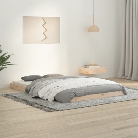 vidaXL Estructura de cama madera maciza de pino 120x190 cm
