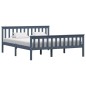 vidaXL Estructura de cama de madera maciza de pino gris 160x200 cm vidaXL Estructura de cama de madera maciza de pino gris 160x200 cm