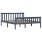 vidaXL Estructura de cama de madera maciza de pino gris 160x200 cm vidaXL Estructura de cama de madera maciza de pino gris 160x200 cm