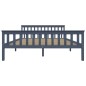 vidaXL Estructura de cama de madera maciza de pino gris 160x200 cm vidaXL Estructura de cama de madera maciza de pino gris 160x200 cm