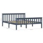 vidaXL Estructura de cama de madera maciza de pino gris 160x200 cm vidaXL Estructura de cama de madera maciza de pino gris 160x200 cm