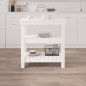 vidaXL Banco de trabajo de madera maciza de pino blanco 78,5x50x80 cm vidaXL Banco de trabajo de madera maciza de pino blanco 78,5x50x80 cm
