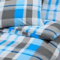vidaXL Juego de funda nórdica algodón azul y gris 200x200 cm vidaXL Juego de funda nórdica algodón azul y gris 200x200 cm